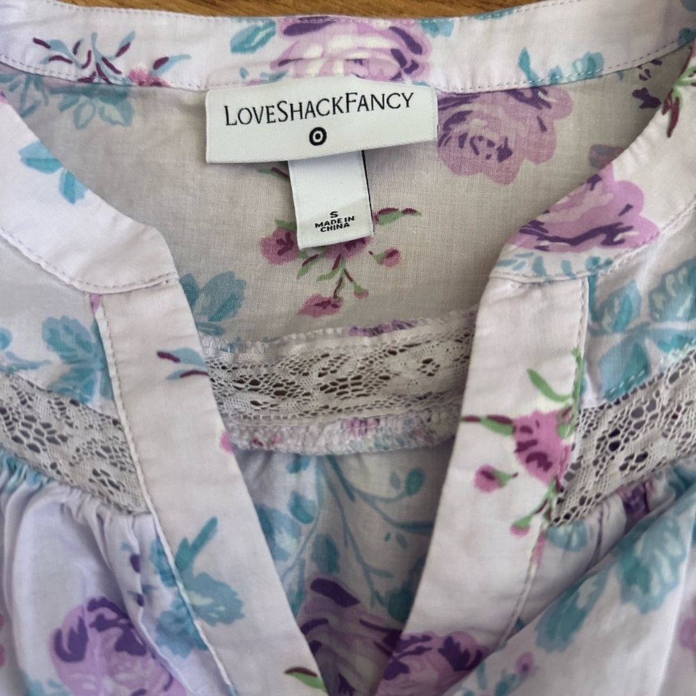LoveShackFancy x Target Lou Ruffle Mini Dress Purple S - Picture 5 of 14
